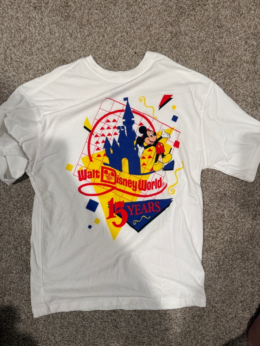 Disney 50th anniversaryWhite Short-Sleeve Walt Disney World 15 Years Graphic Tee